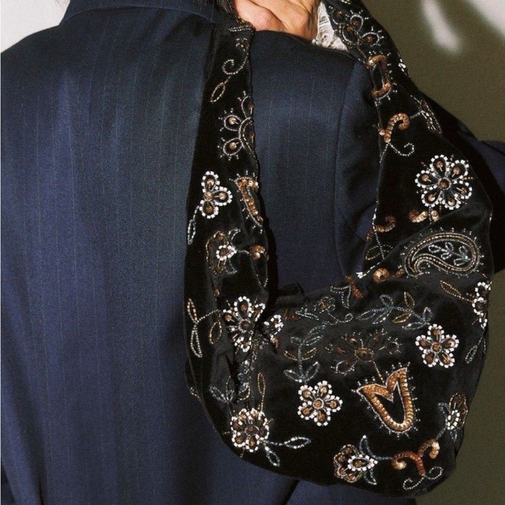 Free people Nashville Nights Beaded Bag NWT sold out black